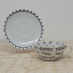 Vintage 1959 Bradley Exclusives The Gypsy Teacup Saucer Set Japan Fortune MCM